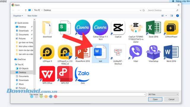 Lựa chọn và tải file tài liệu nội dung bài thuyết trình