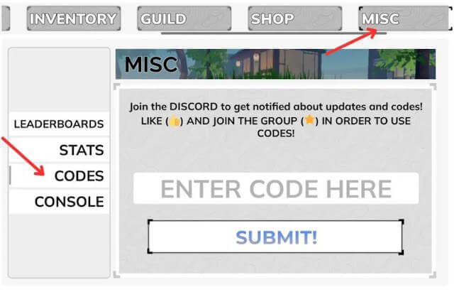 Cách nhập code Chasing Immortality 