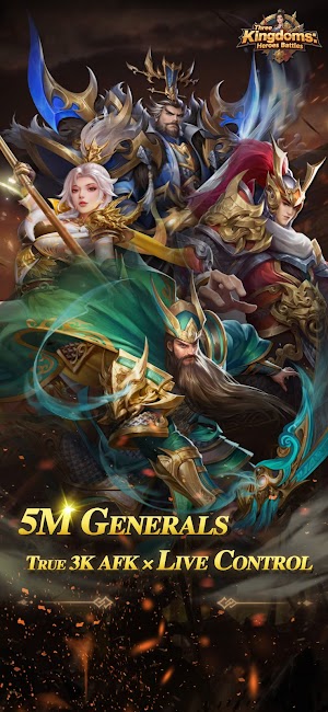 Three Kingdoms: Heroes Battles là game chiến thuật thẻ bài kết hợp lối chơi idle lấy bối cảnh thời Tam Quốc