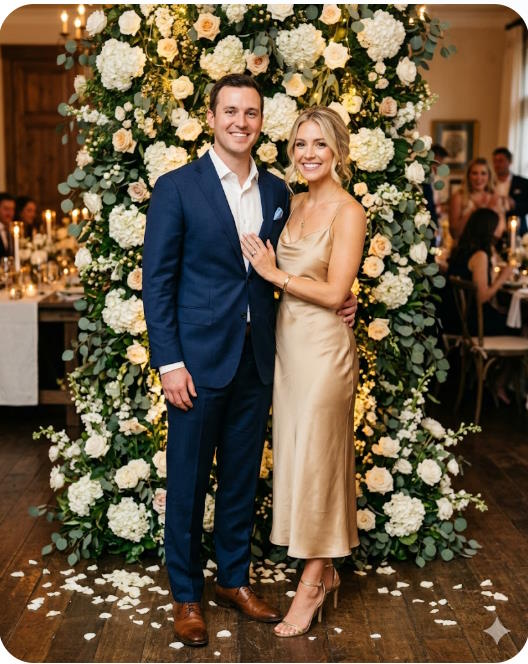 Prompt tạo ảnh chụp trước phông nền hoa