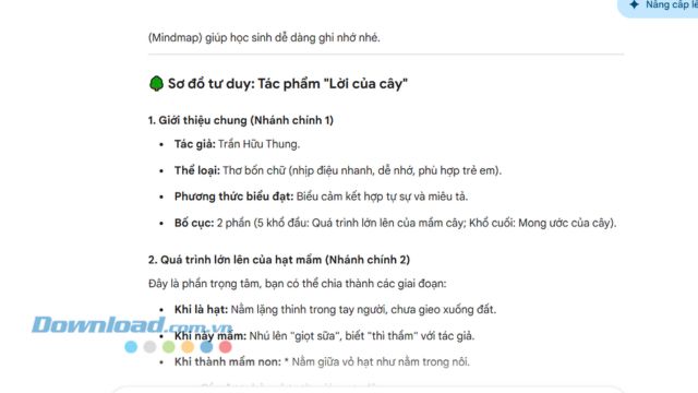 Sao chép toàn bộ nội dung câu trả lợi của Gemini.