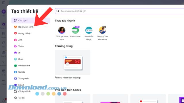 Lựa chọn một loại thiết kế phù hợp