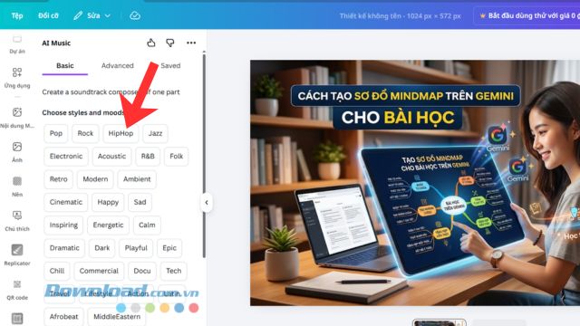 Lựa chọn thể loại nhạc 