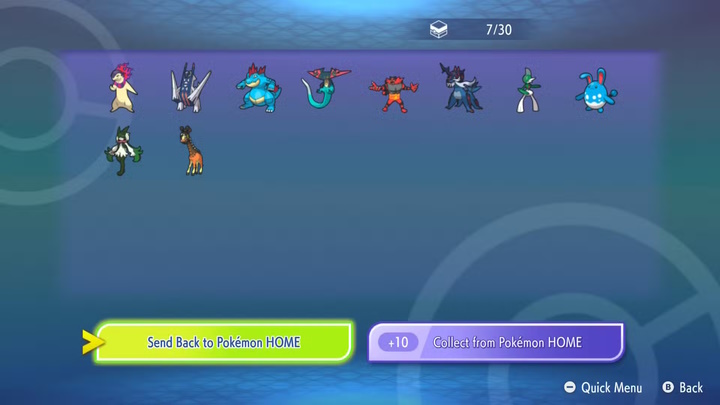 Lựa chọn thu thập Pokemon