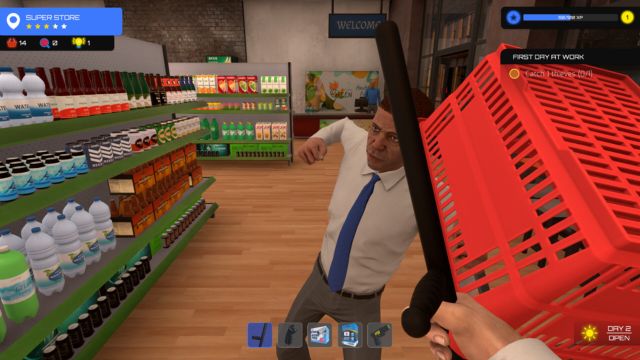 Chăm chỉ làm việc và thăng tiến trong Supermarket Guard Simulator game