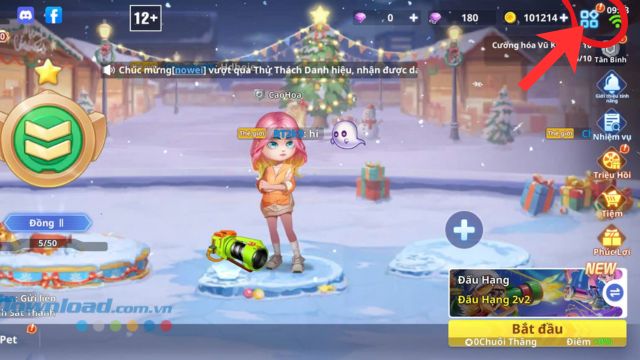 Ấn vào biểu tượng Menu