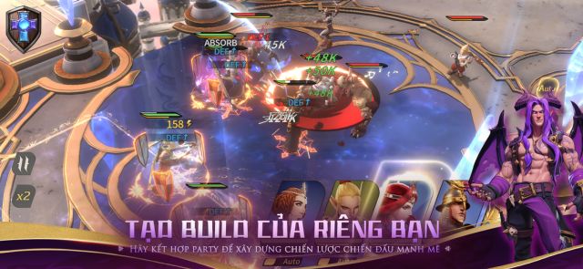 Tạo Buld, kết hợp party để xây dựng chiến lược chiến đấu mạnh mẽ
