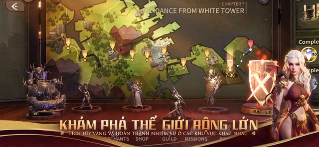 Khám phá thế giới rộng lớn, tích lũy vàng và hoàn thành nhiệm vụ