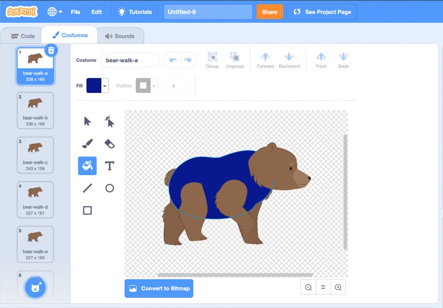 Tùy biến sprite trong Scratch