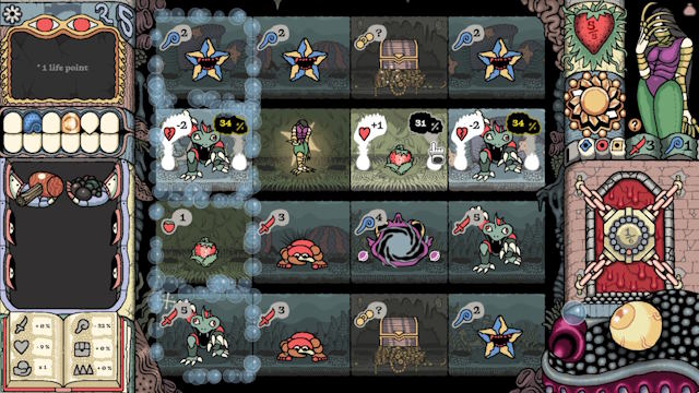 Trên lưới chiến đấu, bạn sẽ chọn một trong bốn hàng để di chuyển