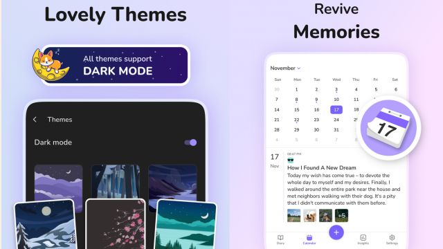 Tùy chỉnh ứng dụng Daily Diary bằng theme và hơn thế