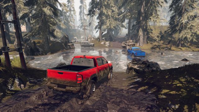 Lái xe vượt những địa hình khó với rất nhiều chướng ngại vật tự nhiên