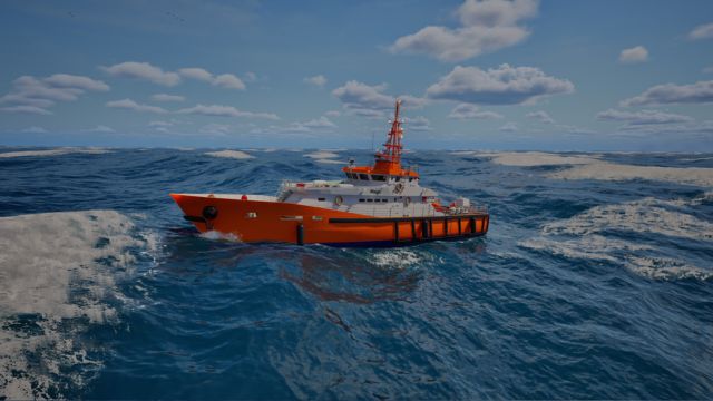 Điều khiển tàu trên các bản đồ biển tùy chỉnh và rộng lớn