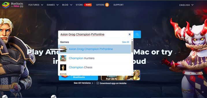 Cài đặt Asian Drag Champion