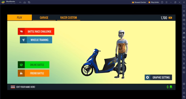 Màn hình chơi game Asian Drag Champion