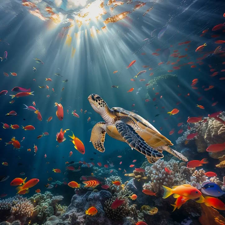 Rùa biển và rạn san hô