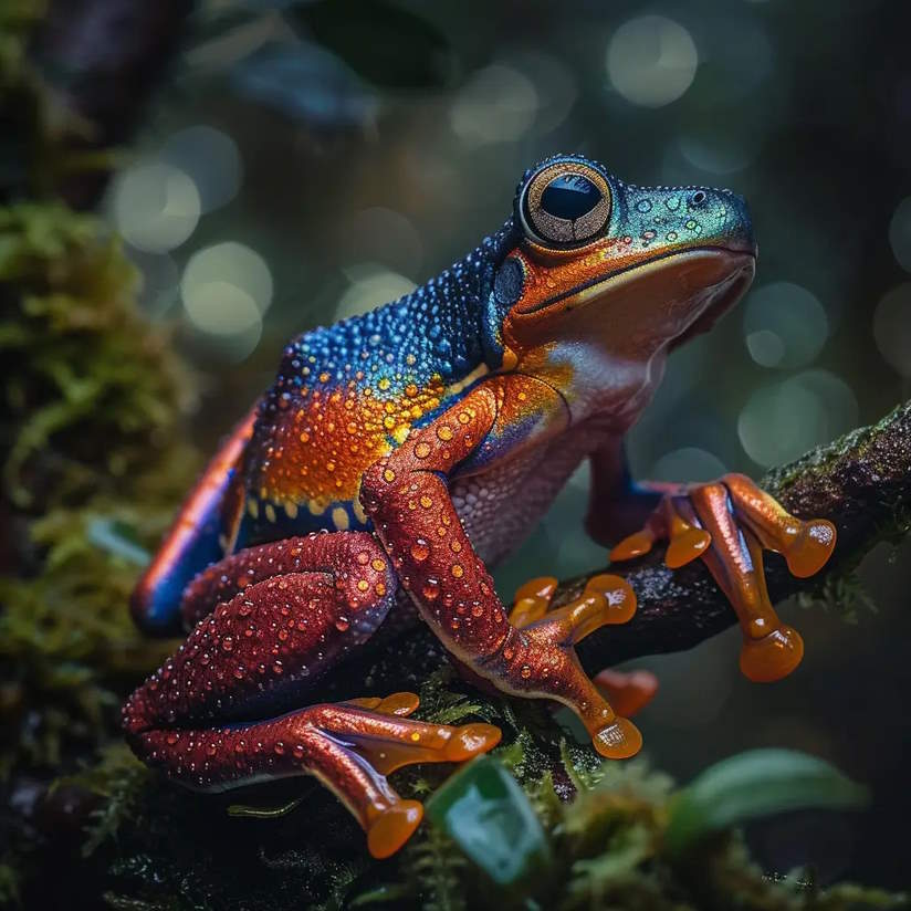 Ảnh macro ếch trên cây