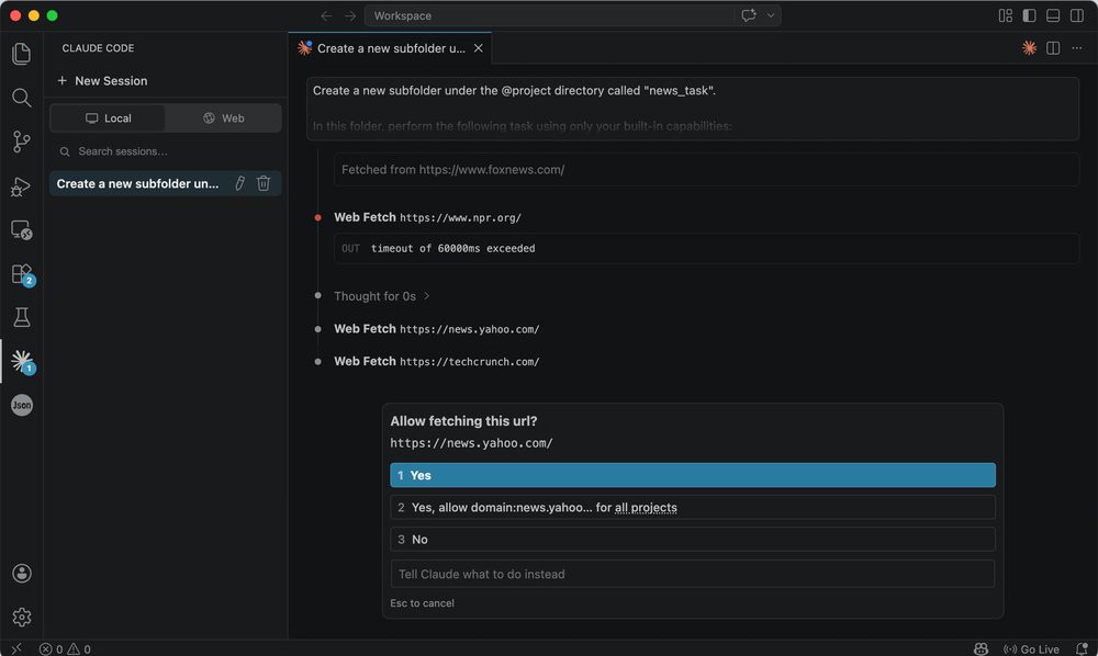 Tạo thư mục phụ mới