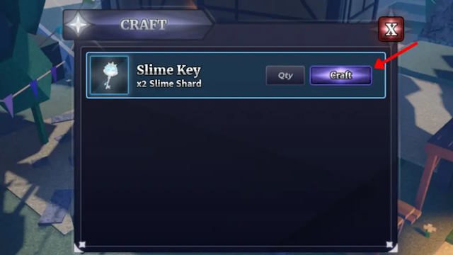 Mỗi Slime Key yêu cầu 2 Slime Shard