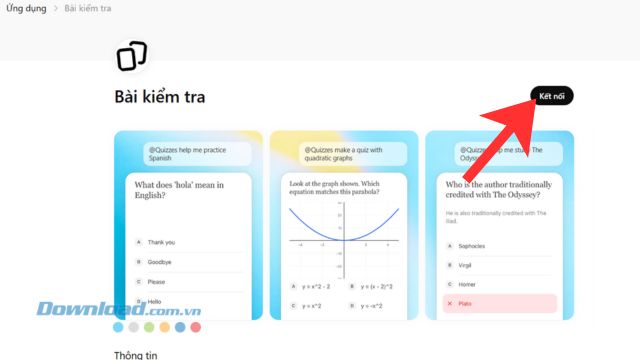 Nhấp chuộc vào nút Kết nối