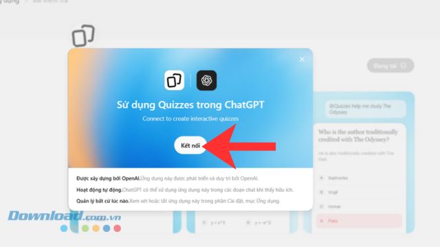 Nhấn vào nút Kết nối