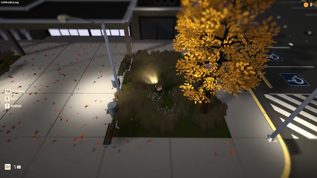 Thu gom lá rụng và vận chuyển chúng đến khu vực xử lý