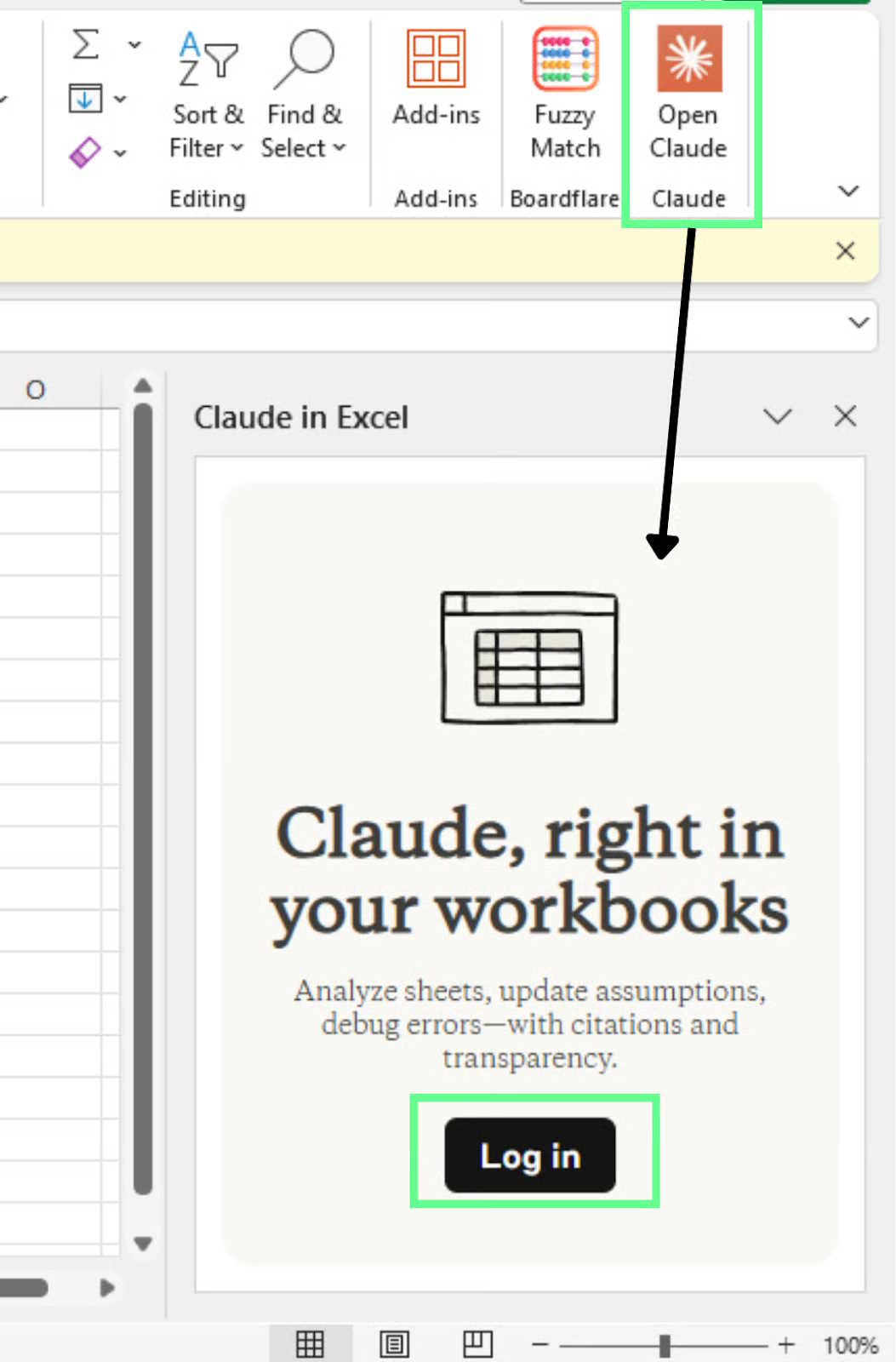 Cài đặt Claude Excel