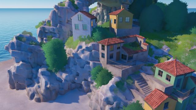 Thoải mái xây nhà, làm đường, đào hầm... để tạo ra thị trấn xinh đẹp bên bờ biển