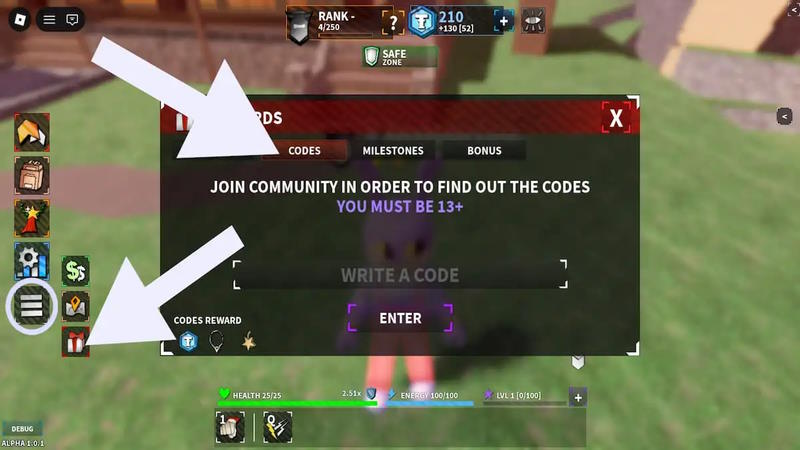 Cửa sổ nhập code Anime Power League