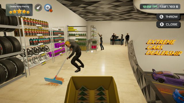 Thuê thêm nhân viên và mở rộng showroom ô tô trong Auto Shop Simulator