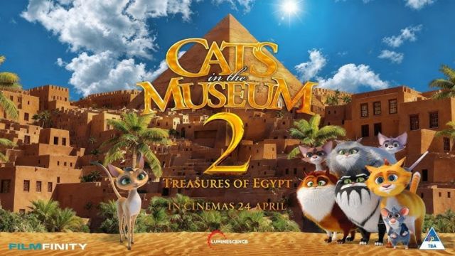 Poster phim hoạt hình Mèo siêu quậy ở viện bảo tàng 2: Đại náo Kim tự tháp 