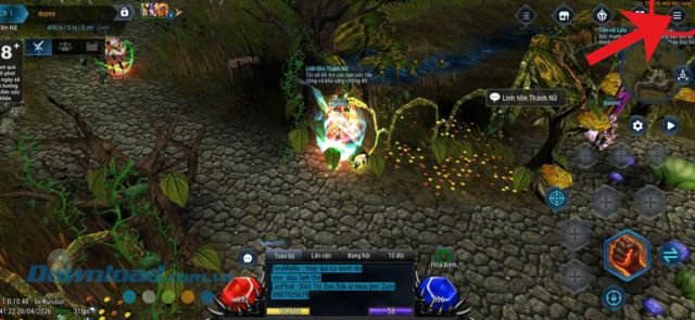 Nhấn vào biểu tượng ba dấu gạch ngang