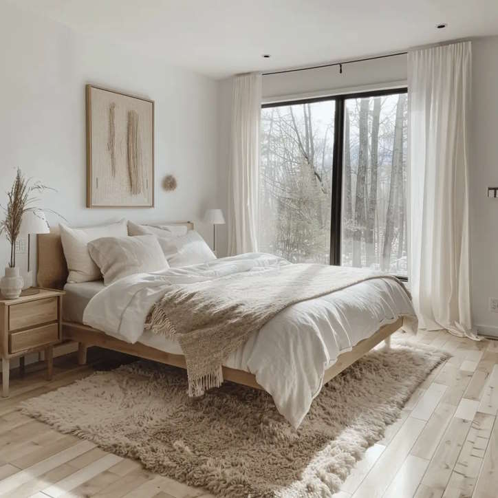 Phòng ngủ màu trắng