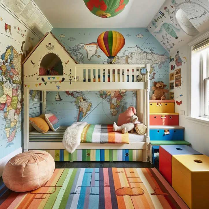 Phòng trẻ em bản đồ thế giới