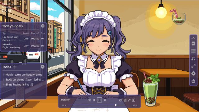 Cùng cô bạn ảo Xiaoning học bài, làm việc trong không gian riêng tư