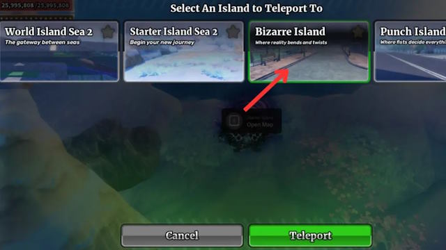 Đánh bại NPC Strong Bandit tại Bizarre Island