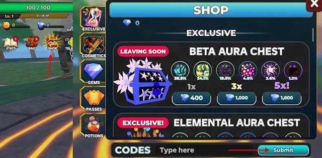 Hướng dẫn nhập code Slime Seas