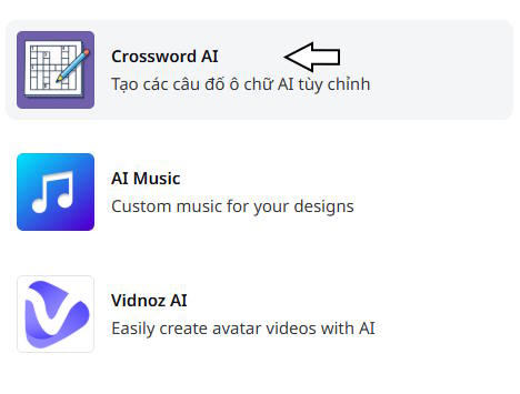 Ứng dụng tạo ô chữ trên Canva