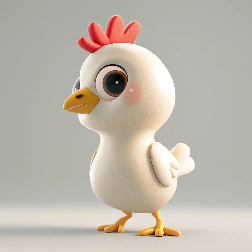 Chú gà đáng yêu và dễ thương