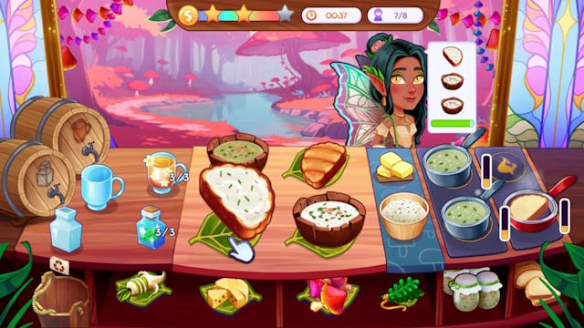 Pixie Plates là game nấu ăn quản lý thời gian đầy màu sắc
