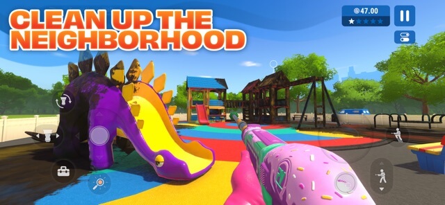 Xịt rửa để làm sạch mọi thứ trong game PowerWash Simulator