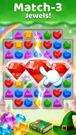 Jewel Craze: Match 3 Puzzle là game xếp kim cương match-3 thư giãn
