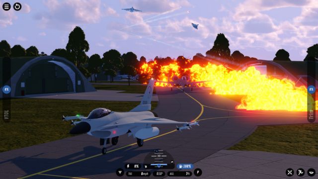 Lái máy bay chiến đấu, tham gia không chiến và tạo ra sự hỗn loạn