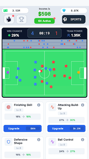 Đội bóng của bạn vẫn tiếp tục thi đấu, kiếm tiền ngay cả khi bạn offline