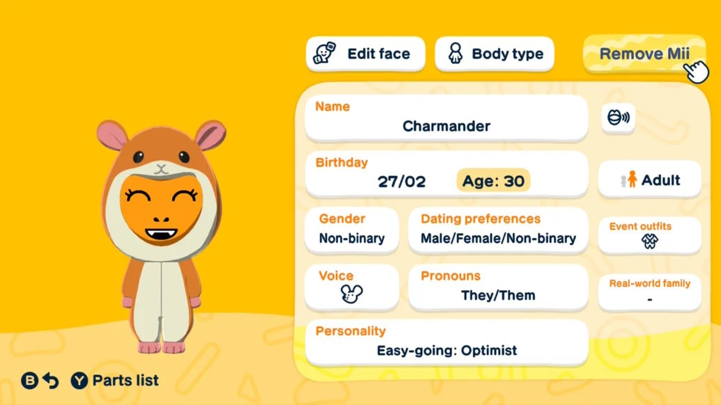 Tomodachi Life Living the Dream xóa Mii