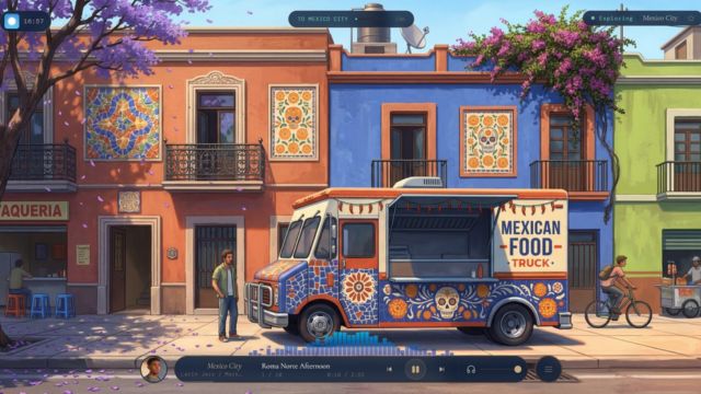 Khám phá cảnh quan các thành phố và nghe nhạc trong không gian ảo của Somewhere Café