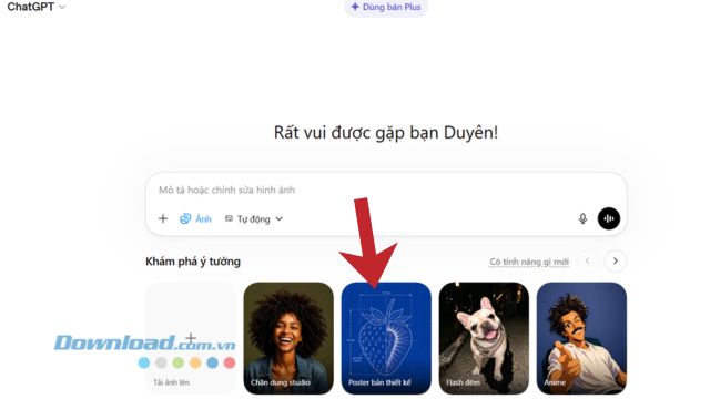 Nhấp chuột và chọn mục Poster bản thiết kế