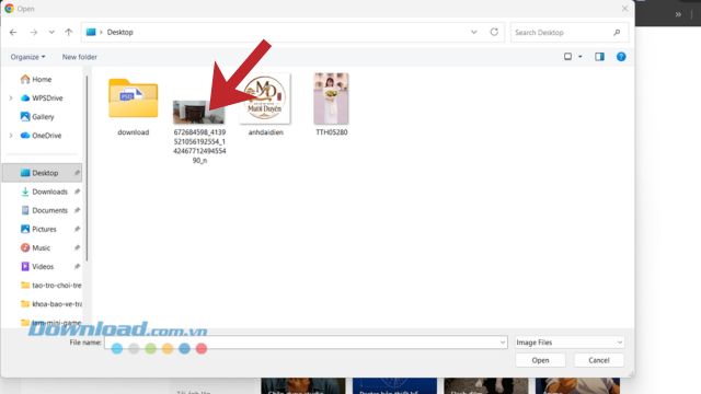 Chọn hình ảnh bất kỳ