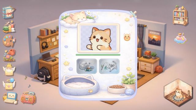 Chăm sóc mèo con và tận hưởng cảm giác bình yên trong căn hộ ảo