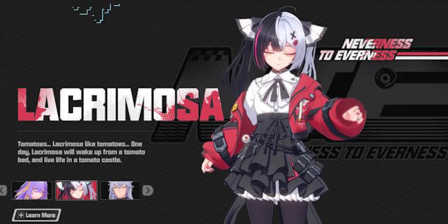Nhân vật Lacrimosa trong Neverness to Everness